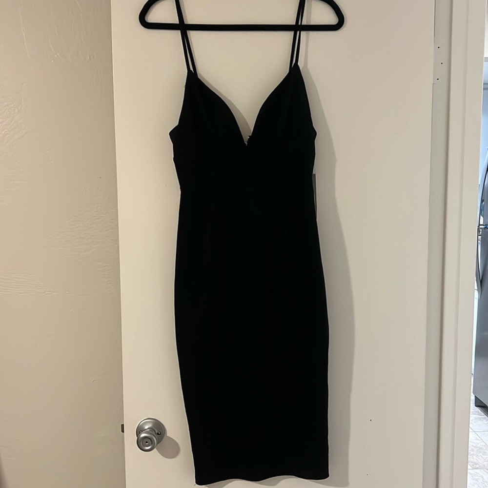 Lulus Black velvet dress